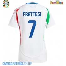 Camisa de time de futebol Itália Davide Frattesi #7 Replicas 2º Equipamento Feminina Europeu 2024 Manga Curta